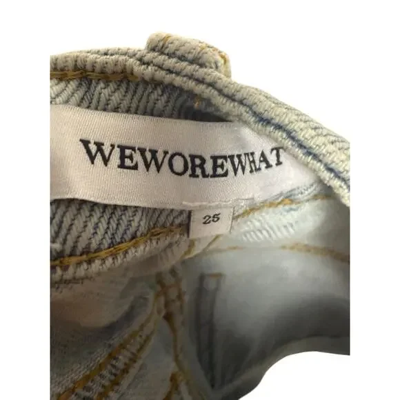 WeWoreWhat Denim High Rise Cut Off Blue Jean Shorts Size 25